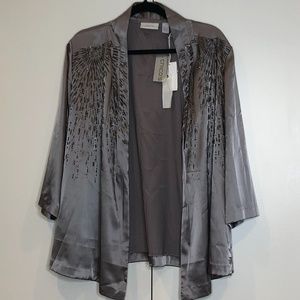 Chico’s Traveler Collared Beaded Sunrise Jacket
